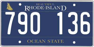RI license plate 790136