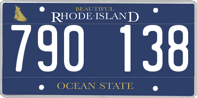 RI license plate 790138
