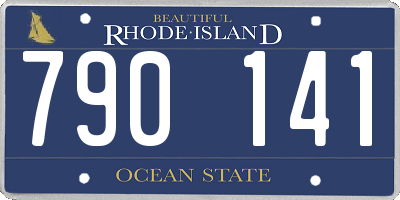 RI license plate 790141