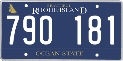 RI license plate 790181