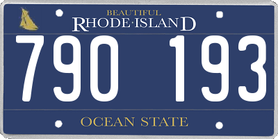 RI license plate 790193