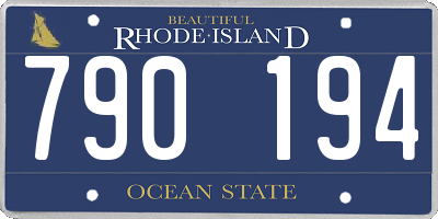 RI license plate 790194
