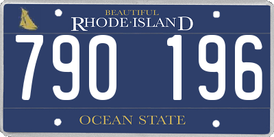 RI license plate 790196