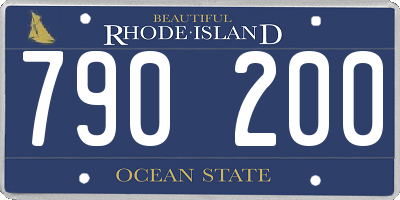 RI license plate 790200