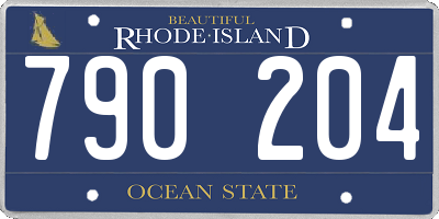 RI license plate 790204
