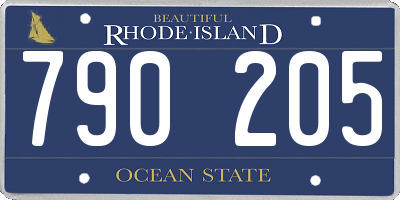 RI license plate 790205