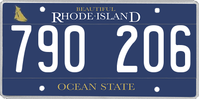 RI license plate 790206