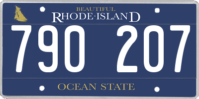 RI license plate 790207