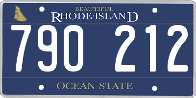 RI license plate 790212