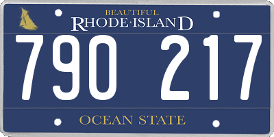 RI license plate 790217