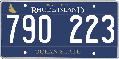 RI license plate 790223