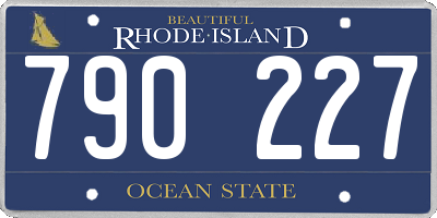 RI license plate 790227