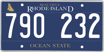 RI license plate 790232