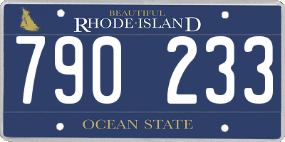 RI license plate 790233