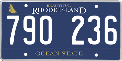 RI license plate 790236