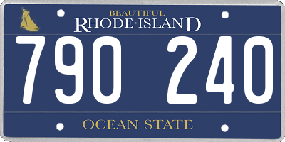 RI license plate 790240