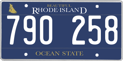 RI license plate 790258