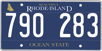 RI license plate 790283