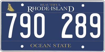 RI license plate 790289