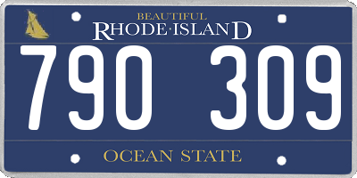 RI license plate 790309