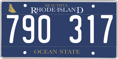 RI license plate 790317