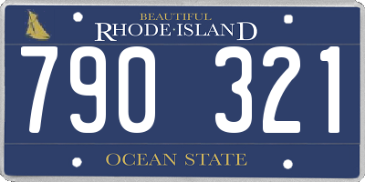 RI license plate 790321