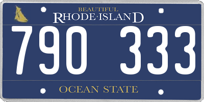RI license plate 790333
