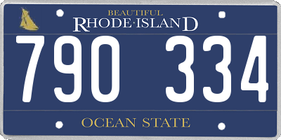 RI license plate 790334