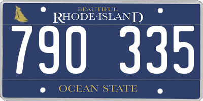 RI license plate 790335