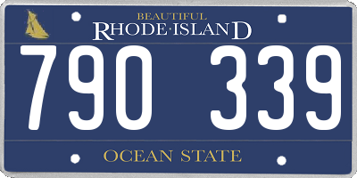 RI license plate 790339