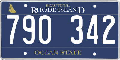 RI license plate 790342