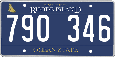 RI license plate 790346
