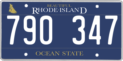 RI license plate 790347