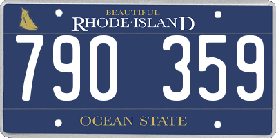 RI license plate 790359