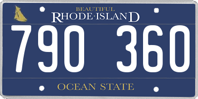 RI license plate 790360