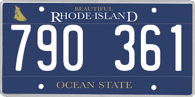 RI license plate 790361