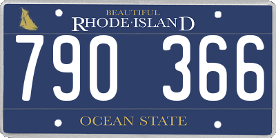 RI license plate 790366