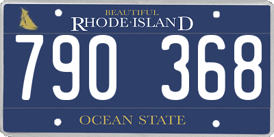 RI license plate 790368