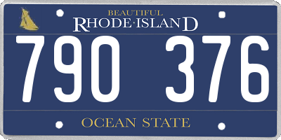 RI license plate 790376