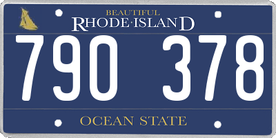 RI license plate 790378