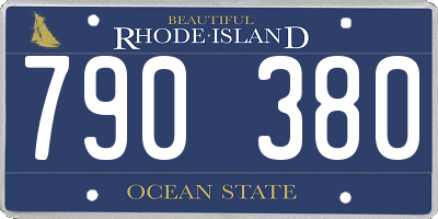 RI license plate 790380