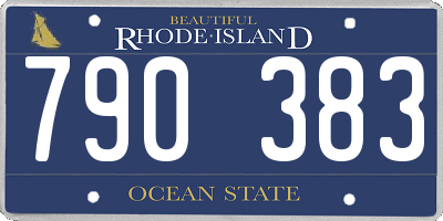 RI license plate 790383