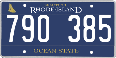 RI license plate 790385