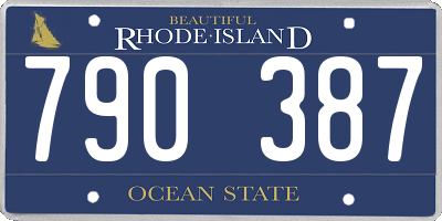 RI license plate 790387
