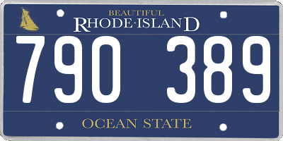 RI license plate 790389