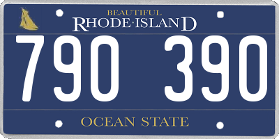 RI license plate 790390
