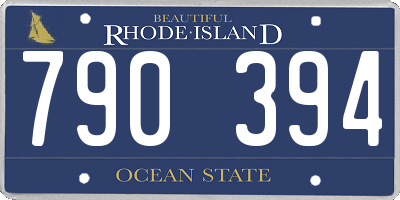 RI license plate 790394