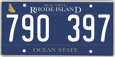 RI license plate 790397