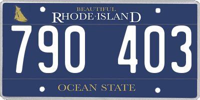 RI license plate 790403