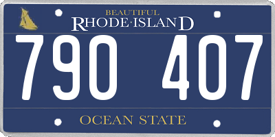 RI license plate 790407